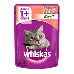 WHISKAS® sobrecito para gatos carne en souffle image