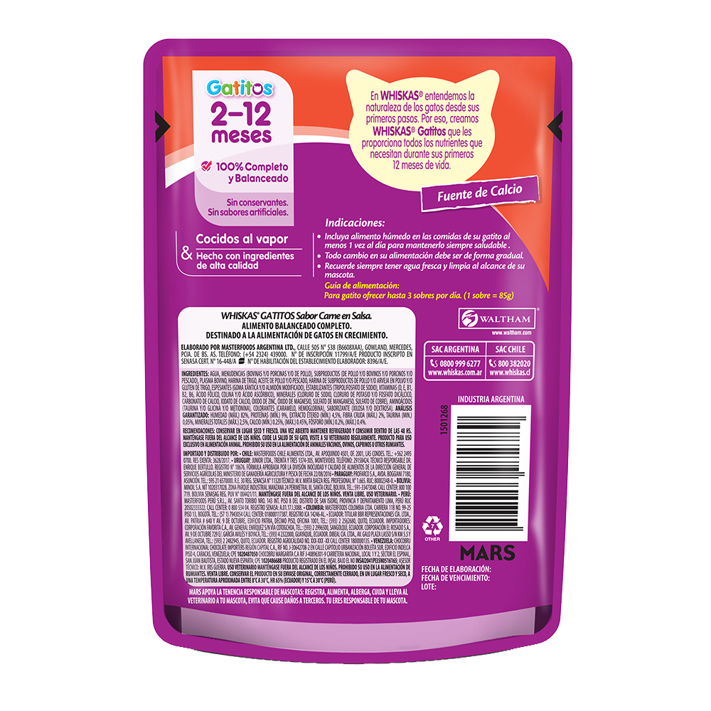 WHISKAS Sobrecito Para Gatitos Carne En Salsa WHISKAS Chile whiskas-sobrecito-para-gatitos-carne-en-salsa-whiskas-chile