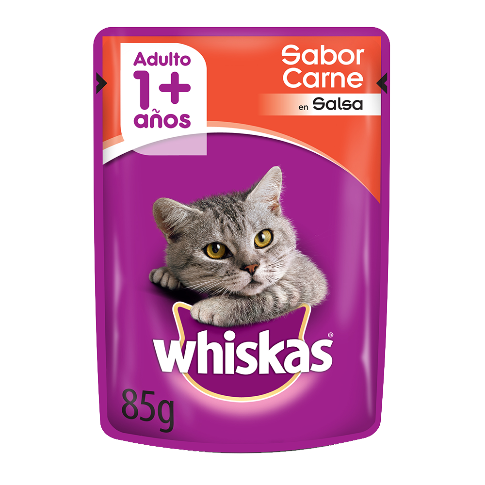 WHISKAS® sobrecito para gatos carne en salsa image